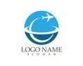 Business travel faster logo design