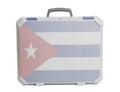 Business travel suitcase with Flag of Cuba Royalty Free Stock Photo