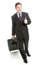 Business Travel Thumbs Up - Full Body Royalty Free Stock Photo