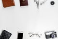 Business traveler objects on white Royalty Free Stock Photo