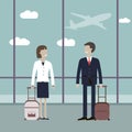 Business Travelers in the Airport