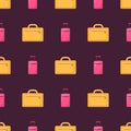 Business Travelling Luggage Vector Illustration