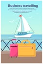 Business Travelling Ship, Vector Illustration