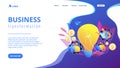 Business trend analysis concept landing page. Royalty Free Stock Photo