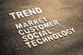 Trend Concept on Wood Royalty Free Stock Photo