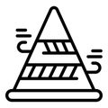 Business trend pyramide icon outline vector. Site research