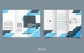 Business trifold brochure fold leaflet design vector image