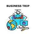 Business Trip Vector Concept Color Illustration Royalty Free Stock Photo