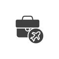 Business trip vector icon Royalty Free Stock Photo