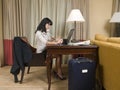 Business trip - working late Royalty Free Stock Photo