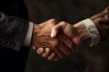 Business trust handshake. Generate Ai