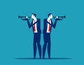 Business two people trumpet player. Musician stock illustration