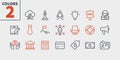 Business UI Pixel Perfect Well-crafted Vector Thin Line Icons 48x48 Ready for 24x24 Grid for Web Graphics and Apps with