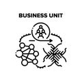 Business Unit Vector Black Illustrations