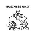 Business Unit Vector Concept Black Illustration