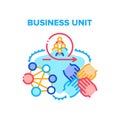 Business Unit Vector Concept Color Illustration