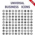 Business. Universal Icons. Vector. Flat.