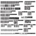 Business Universal product QR code and barcode types isolated on white background. Vector illustration