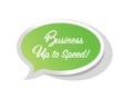 Business up to speed bright message bubble