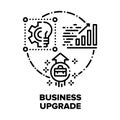 Business Upgrade Vector Concept Black Illustrations