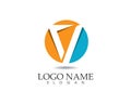 Business V logo and symbols vector concept illustration