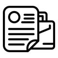 Business vacancy job icon outline vector. Team post