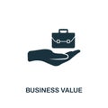 Business Value icon. Creative element design from business strategy icons collection. Pixel perfect Business Value icon for web Royalty Free Stock Photo