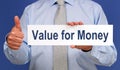 Business value for money Royalty Free Stock Photo