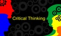 Critical thinking concept of creative solution.