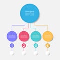 Business vector infographics timeline design template with 4 options modern vector illustration