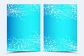 Business vector templates for brochure, cover, banner, flyer, annual report, leaflet. Abstract composition with molecule Royalty Free Stock Photo