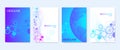 Business vector templates for brochure, cover, banner, flyer, annual report, leaflet. Abstract composition with molecule Royalty Free Stock Photo