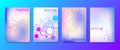 Business vector templates for brochure, cover, banner, flyer, annual report, leaflet. Abstract composition with molecule Royalty Free Stock Photo