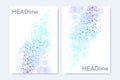 Business vector templates for brochure, cover, banner, flyer, annual report, leaflet. Abstract composition with molecule Royalty Free Stock Photo