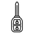 Business vehicle car key icon outline vector. Smart button