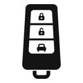 Business vehicle car key icon simple vector. Smart button