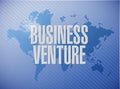 business venture world map sign concept