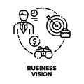Business Vision Vector Concept Black Illustration Royalty Free Stock Photo