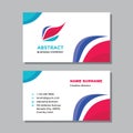 Business visit card template with logo - concept design. Abstract shape branding. Vector illustration. Royalty Free Stock Photo