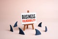A business vulnerability that can be exploited by competitors or attackers Royalty Free Stock Photo