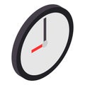 Business wall clock icon, isometric style