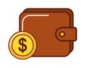 Business wallet money coin dollar