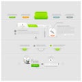 Business web site template design menu elements with icons Royalty Free Stock Photo