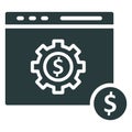 Business website, cash management . Vector icon which can easily modify or edit