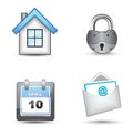 Business website icon set Royalty Free Stock Photo