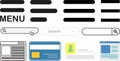 Business website menu navigation Menu set Royalty Free Stock Photo