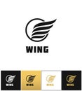 Business wing logo vector icon