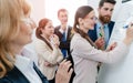 business woman analyzing the opportunities of a new project Royalty Free Stock Photo