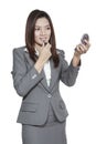 Business woman asian gesture attractive smiling attractive make