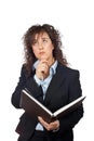 Business woman with book Royalty Free Stock Photo